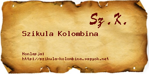 Szikula Kolombina névjegykártya